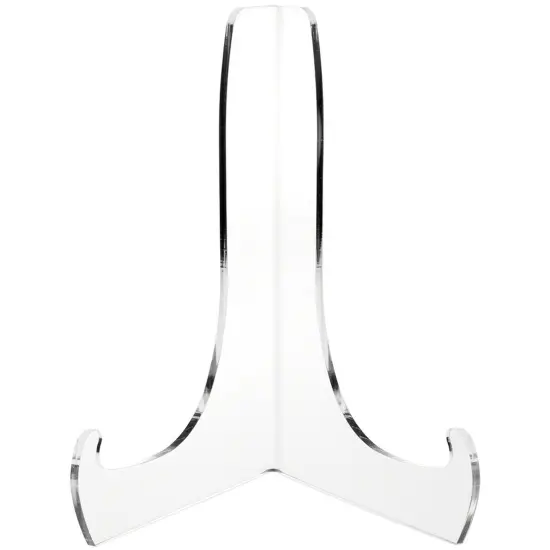 Plymor Clear Acrylic 60-Degree Angle Easel With Shallow Support Ledges, 9" H x 7" W x 5.75" D {3}