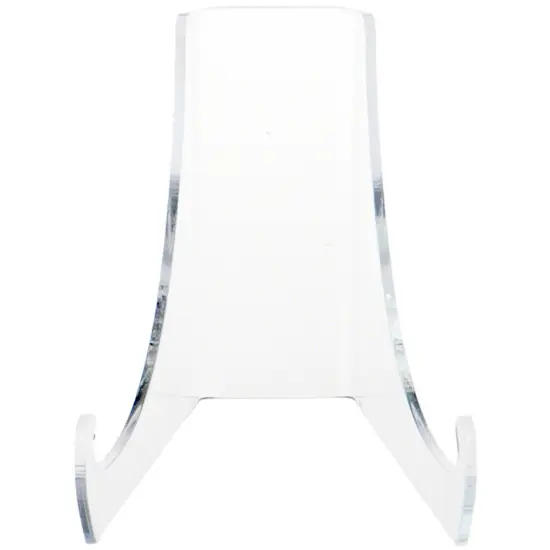 Plymor Clear Acrylic Flat Back Display Easel with Extra Deep Support Ledges, 3" H x 3.125" W x 4" D {3}