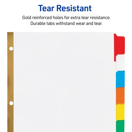 Avery Big Tab Write & Erase Dividers for 3 Ring Binders, 8-Tab Set, Multicolor Divider Tabs, Great for Organizing Projects, Reports, Finances, and More (3-Pack of 23079) {5}