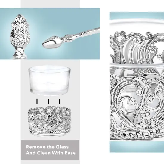 Silver Designed Honey Dish {4}