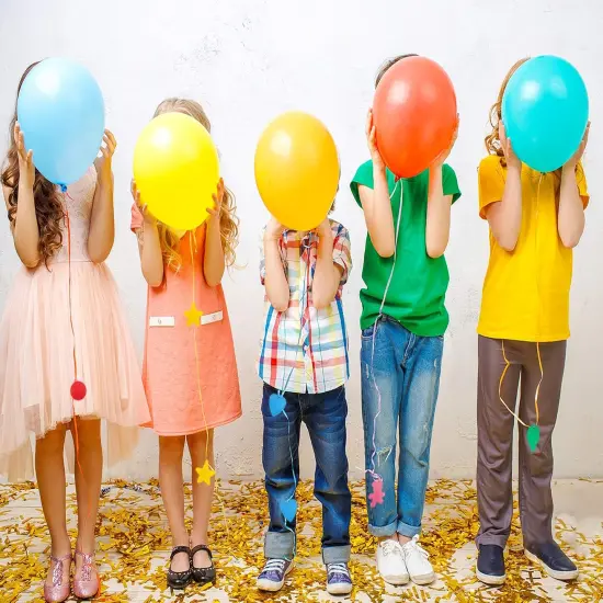 20 PCS Balloon Weights, Colorful Plastic Balloon Weights, Heart Star Smiley Bear Balloon Shaped Helium Balloon Weights for Party Decor (color and shape random) {2}