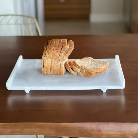 Resin Swirl Tray White {4}