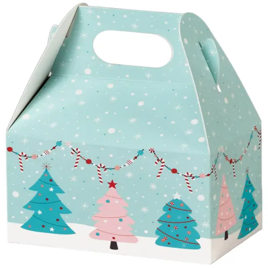 Pack/6: Winter Wonderland Gable Box - 4 x 2-1/2 x 2-1/2" {1}