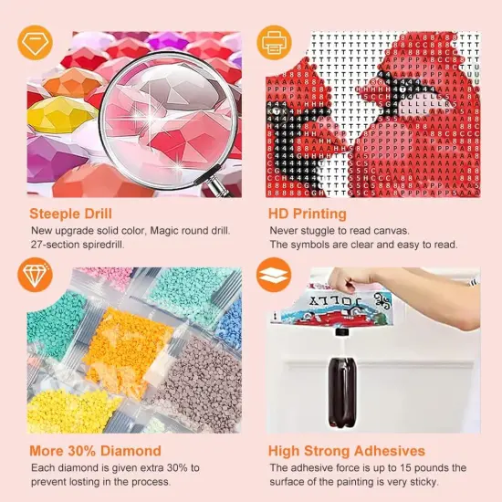 Diamond Painting Kits for Adults, Cardinal Round Full Drill Diamond Art Kits, 5D DIY Paint with Diamonds Crafts {2}