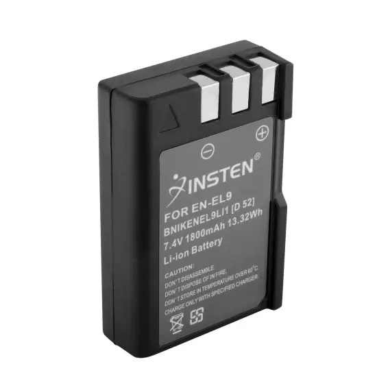 Insten Battery for Nikon EN-EL9 D40X D40 D60 D5000 D3000 S6400 EL9a MH-23 ENEL9 Black {1}
