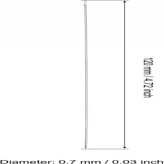 Beading Needles Fine Thin Long Straight Sewing Embroidery Threads Stainless Steel 4.72 Inch 0.03 Inch Wire Diameter 50Pcs {2}