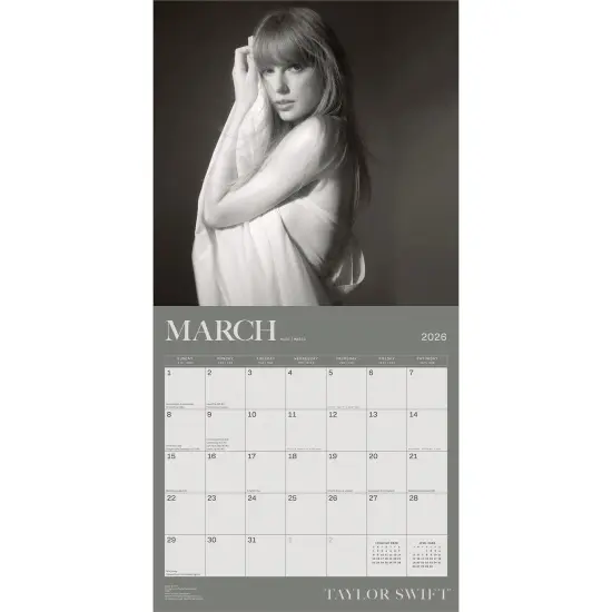 Taylor Swift OFFICIAL | 2026 12x24 Inch (Hanging) 18 Months Monthly Square Wall Calendar | July 2025 - December 2026 | Plastic-Free {3}