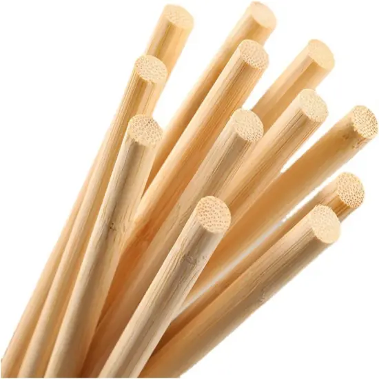 10PCS Dowel Rods Wood Sticks Wooden Dowel Rods - 3/8 x 17.5 Inch Bamboo Sticks - for Crafts,Hardwood Dowel Rod Assortment,Wooden Rod Sticks Doweling Rods, DIYers. {1}