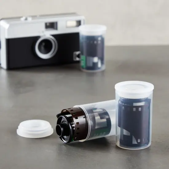 Film Canisters with Caps - 30-Count 35mm Clear Film Canisters, Transparent Storage Containers for Small Accessories {3}