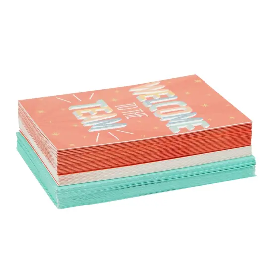 36 Pack Blank Welcome to the Team Cards with Envelopes, Employee Appreciation Gifts (5 x 7 In) Red {5}