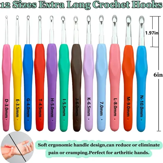 Hobekoee 22 Sizes Crochet Hooks Set {3}