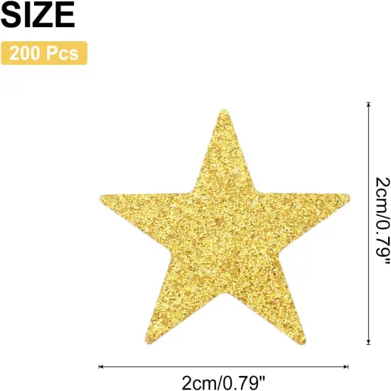 200Pcs Star Confetti Glitter Confetti Table Confetti Decor for Party Wedding Festival Decorations,0.79x0.79Inch,Gold {3}