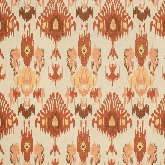 Terra Cotta - OrangeRust AbstractGeometric,global Upholstery Fabric 54 Inches" {1}