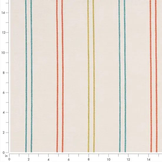 Tropical - Aqua & Teal,Orange & Rust Stripe Upholstery Fabric 54 Inches" {3}