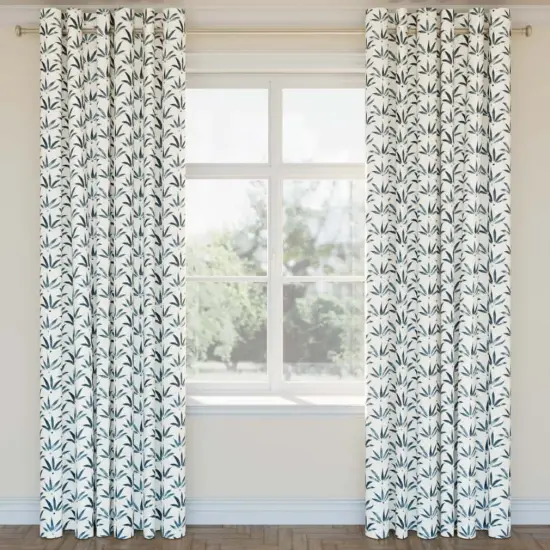 Upholstery Fabric - Blue Leaves Upholstery Fabric 54 Inches" {2}