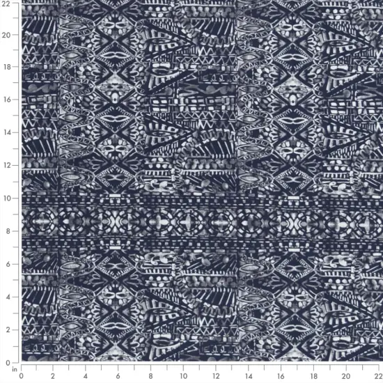 Midnight - Blue Abstract & Geometric,Global Upholstery Fabric 54 Inches" {4}