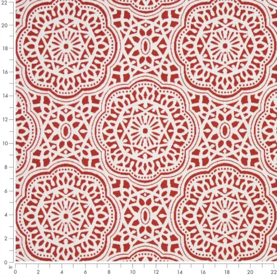 Coral - Coral & Peach Abstract & Geometric,Global Upholstery Fabric 54 Inches" {3}