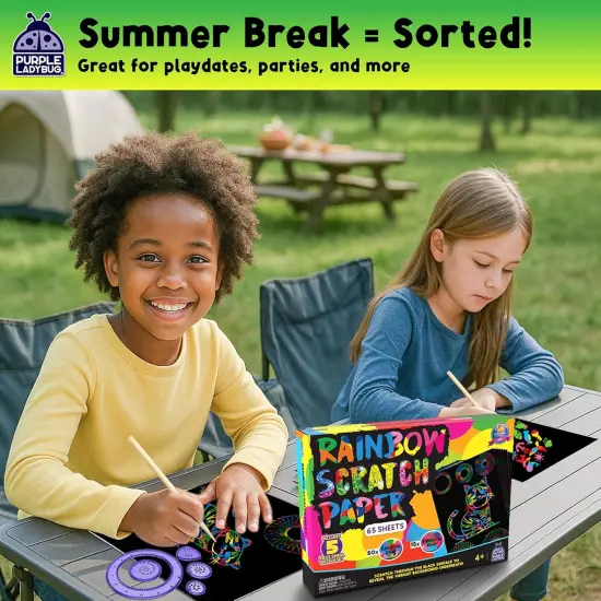 Rainbow Scratch Art Paper {2}