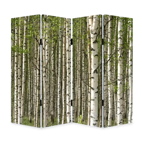 HomeRoots Decor 1-inch x 84-inch x 84-inch Multi-Color, Wood, Canvas, Prolific Forrest - Screen {1}