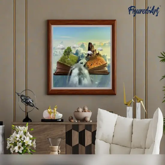 Figured'Art Paint by Numbers Kit for Adults Landscape book 16"x20" - Craft Art Painting DIY Kit Rolled Canvas without frame {4}