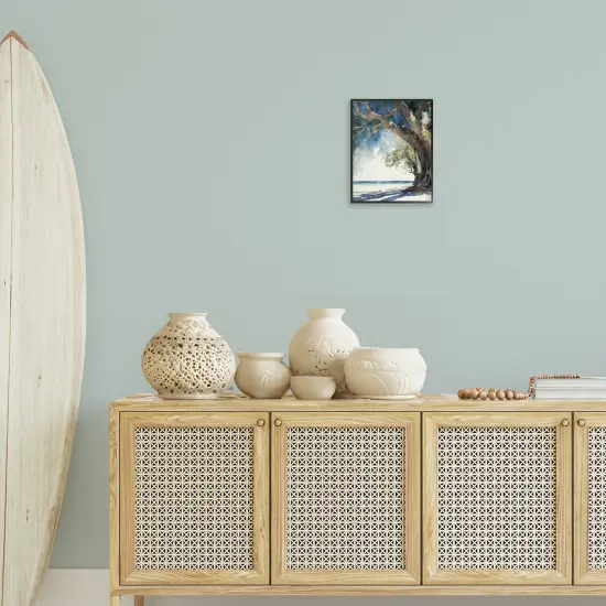 Stupell Industries Looming Tree on Coast Framed Giclee Wall Art Design by Svetlana Aleynikova {2}