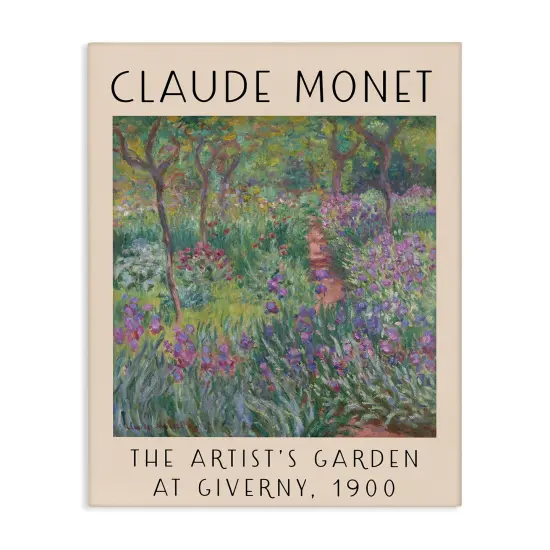 Stupell Industries Classic Garden by Monet Canvas Wall Art Design by Daphne Polselli {1}