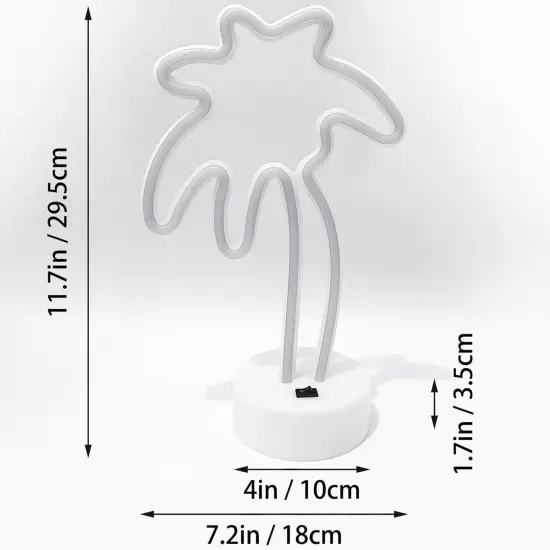 Summer Green Palm Tree Neon Sign &ndash; LED Lamp, USB/Battery Operated, Small {5}