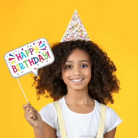 48 pc Bulk Confetti Sprinkles Party Hats {4}