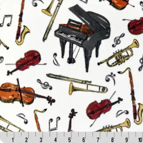 Music In The Air Digital Cuddle Woodland Fabric per yard {1}