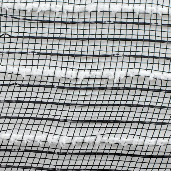 10.25" Metallic Cotton Drift Mesh Ribbon: Black (10 Yards) {3}