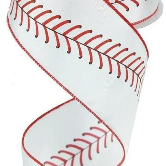 2.5" Baseball Stitching Ribbon (10 Yards) {3}