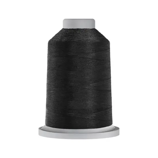 11001 Black Glide Polyester Thread - 5,500 yards King Spool {1}