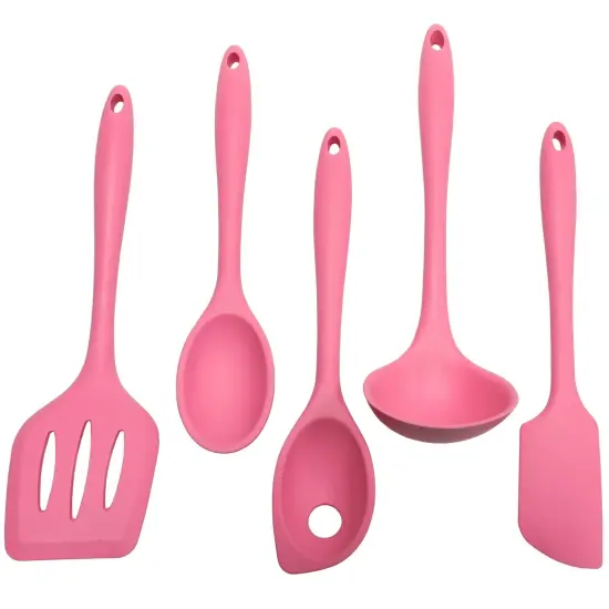 Chef Craft 5 Piece Premium Silicone Kitchen Tool and Utensil Set Green {5}