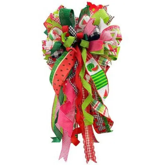 2.5" Watermelon Block Royal Ribbon: White (10 Yards) {3}