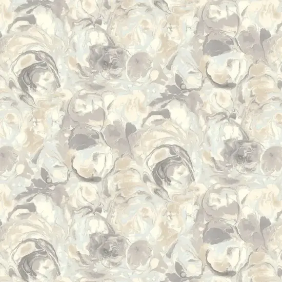 Beige Smokey Paint Swirls Cotton Wideback Fabric per yard {1}