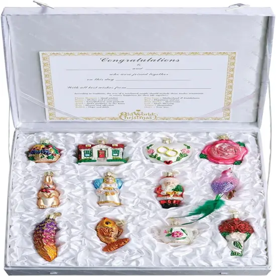 Bride's Collection Glass Ornament Set {2}