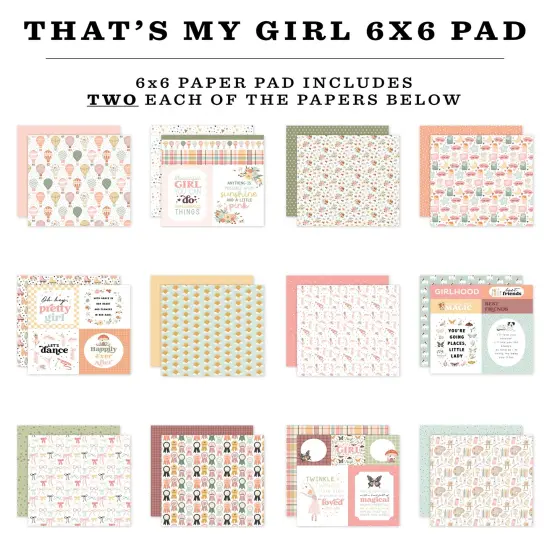 Carta Bella Double-Sided Paper Pad 6"X6"-That's My Girl {2}