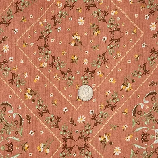 1 Yard Canyon Sunset Rayon Crinkle Fabric, 100% Rayon, 50/52" Wide, Lightweight Apparel Material {3}