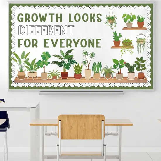 78 Pcs Greenery Classroom Bulletin Board Decorations {4}