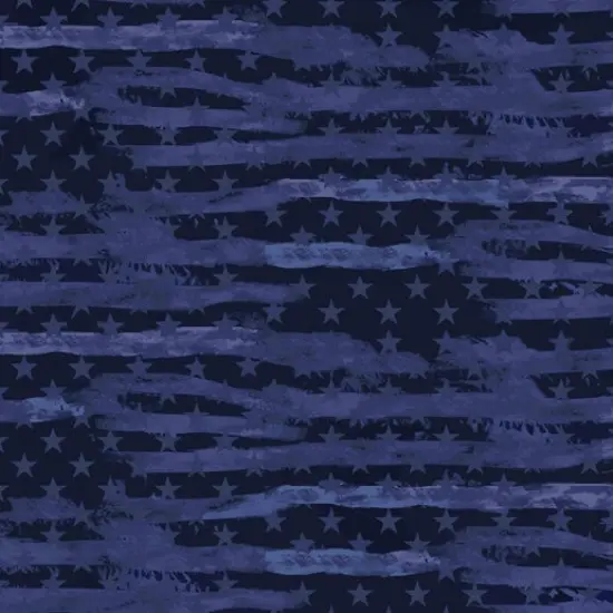 Sykel Enterprises Military Print Camo Flag Allover - Navy Cotton Fabric by the Yard {1}