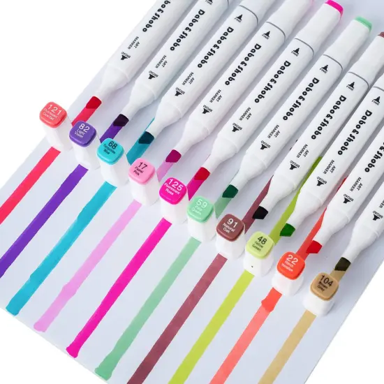 80 Color Alcohol Drawing Markers {2}