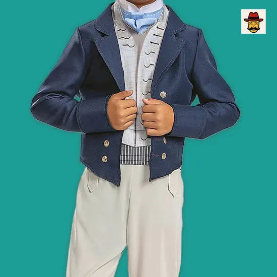 Kids Classic Little Mermaid Prince Eric Costume, One-Piece Jumpsuit Jacket Toddler {5}