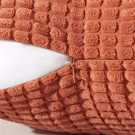 Thanksgiving Autumn Harvest Super Soft Corduroy Boho Striped Pillowcases {4}