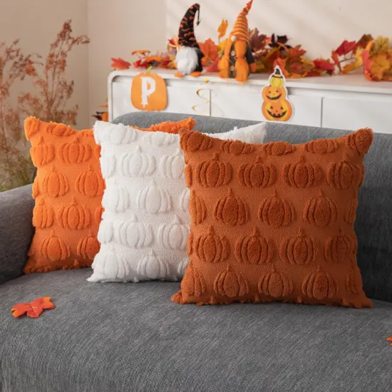 Decorations Rust Pumpkin Throw Pillow Cases {3}