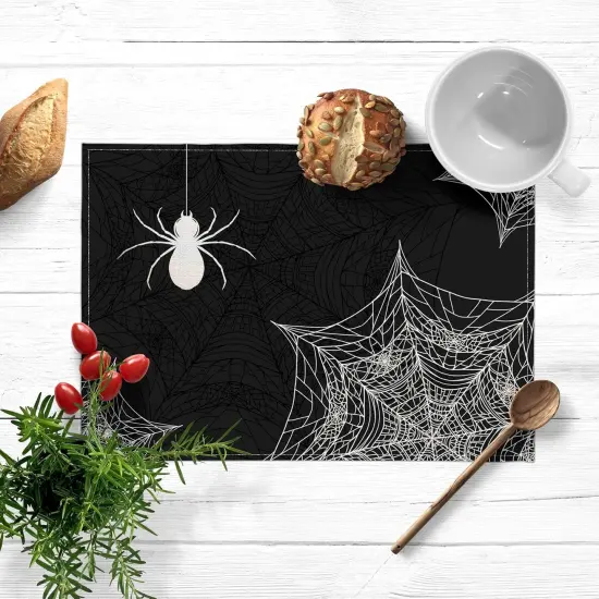 Halloween Placemats Set of 4(Halloween Spider Web) {5}