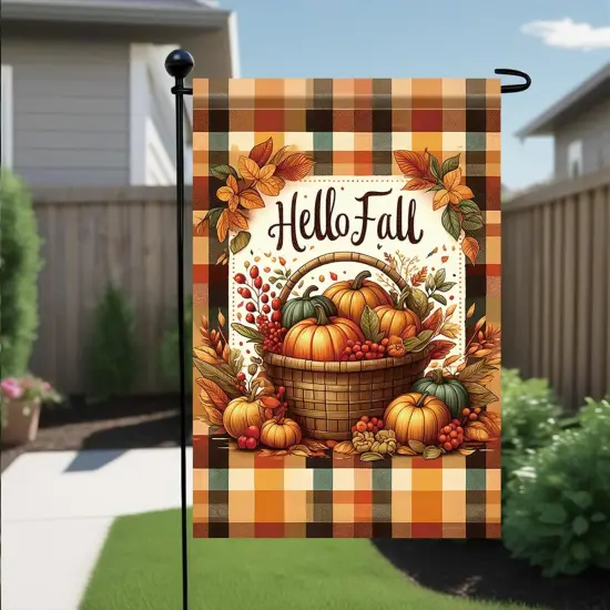 Fall Pumpkin Garden Flag Welcome Autumn Outdoor {4}