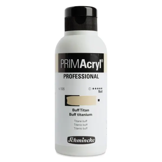 Schmincke Primacryl Professional Fluid Acrylic - Buff Titanium, 250 ml bottle {1}