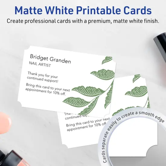 Avery Matte White Postcards, 6" x 9" Rectangle Scalloped Edge {2}