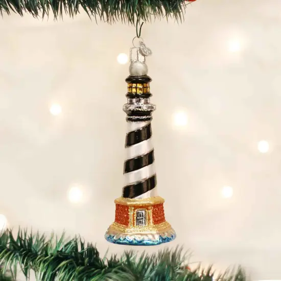 Old World Christmas 5.5 Inch Cape Hatteras Lighthouse Christmas Tree Ornament , Diamond Shouls Multicolored {3}