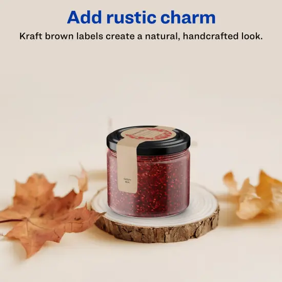 Avery Kraft Brown Wraparound Labels with Sure Feed, 2-3/8" x 8" {2}